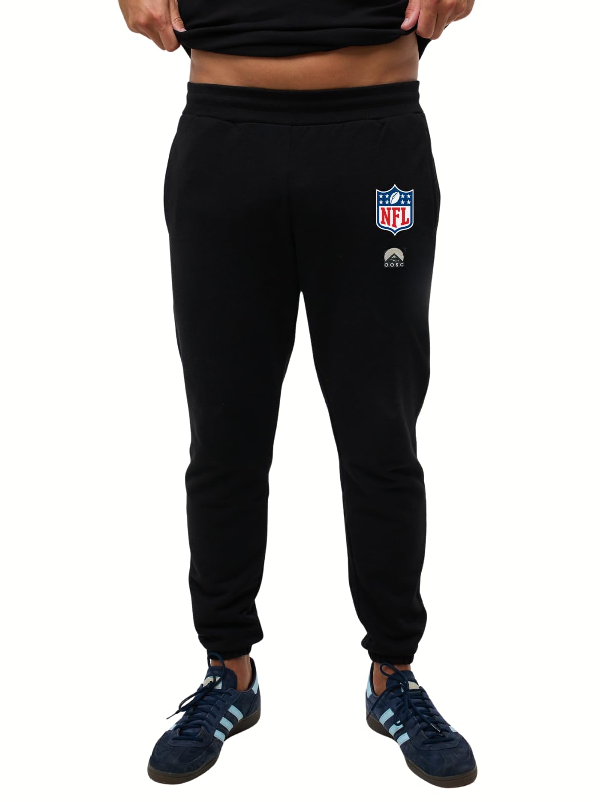 OOSC Mens NFL Shield - Black Sweatpants, Black, 3XL EU