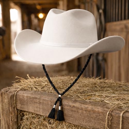 Image of Gamboa 100% Leather Hat Chin Strap for Men and Women Removable Hat Chin Cord for Cowboy and Sun Hats