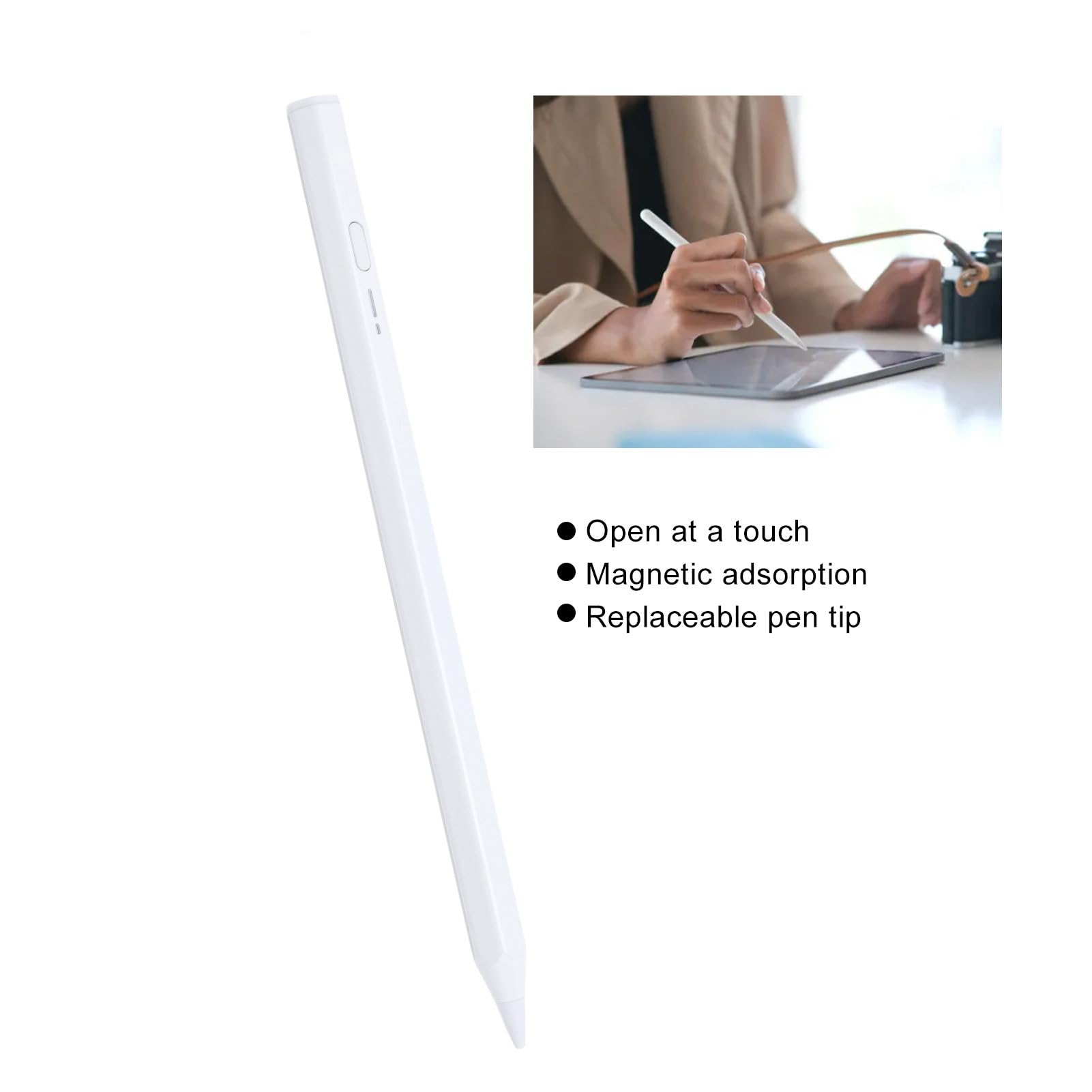 Acouto Stylet Stylet Capacitif Magnétique avec 2 Embouts de Remplacement pour Téléphones Tablettes Le Se Termine par un élégant PenTablet pour Téléphone Écran Magnétique
