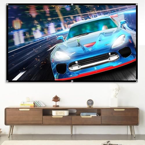 Pantalla de proyección plegable de 250 pulgadas 16:9 miniatura 3