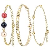 Angele M – Pulsera para mujer, tono dorado, pulsera de metal rodiado, tamaño 18 cm (+ 3 cm de extensión) 16 cm (+ 5 cm de extensión), idea de regalo de Navidad para mujer – Haz clic en visitar la