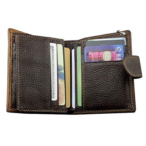 Mens Many Slots for Card Clasp Leather Wallet with Link Biker Chain Gift4
