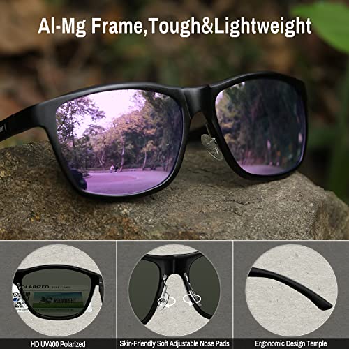 Image of ROCKNIGHT HD Polarized Driving Sunglasses UV400 Protection Lightweight Al-Mg Metal Frame Outdoor Casual 60mm