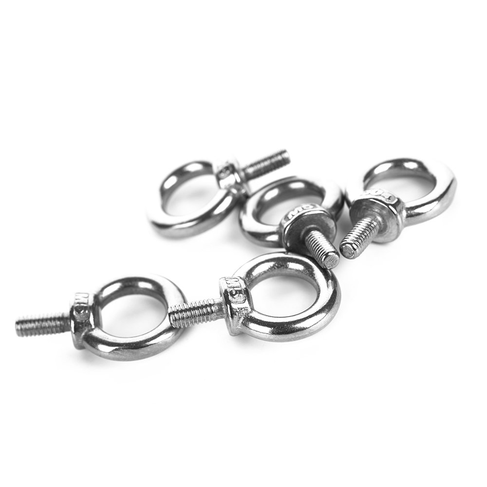 5Pcs 304 Stainless Steel M5 Male Thread Machinery Lifting Ring Eye Bolts