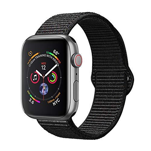 amBand Compatible with Apple Watch Band 42mm 44mm, Stainless Steel Mesh Milanese Replacement Wristband Compatible for iWatch Series 4/3/2/1 Colorful