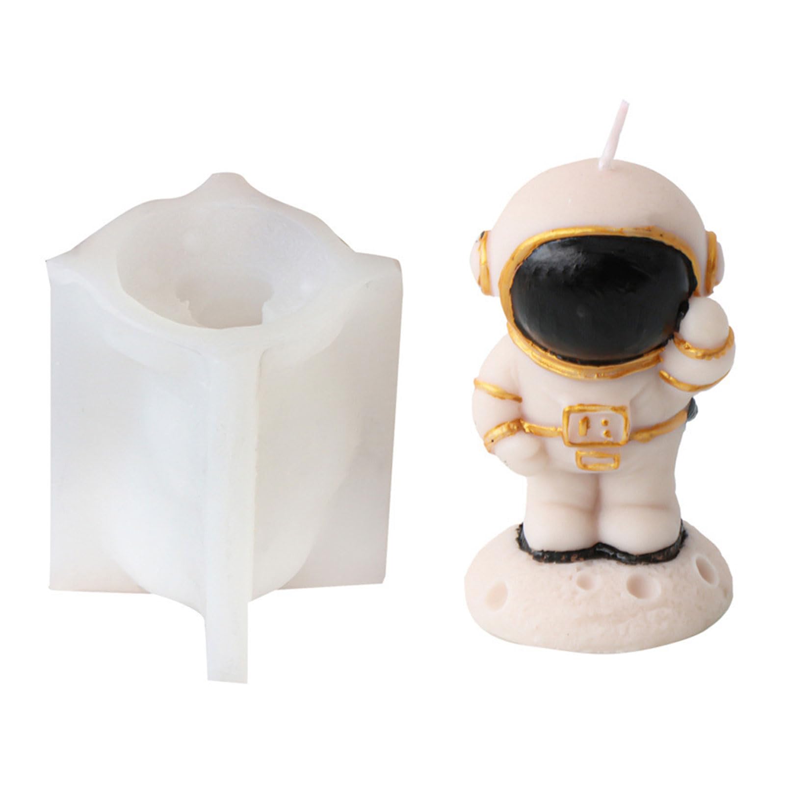 HZBB Astronaut Figurine Molds Soap Silicone Molds for Soap Home Decoration Space Silicone Making