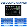 FNIRSI 1013D Plus Oscilloscope - Portable Handheld Tablet Oscilloscope with 100X High Voltage Probe, 2 Channels 100Mhz Bandwidth 1GSa/s Sampling Rate 7 TFT LCD Touch Screen