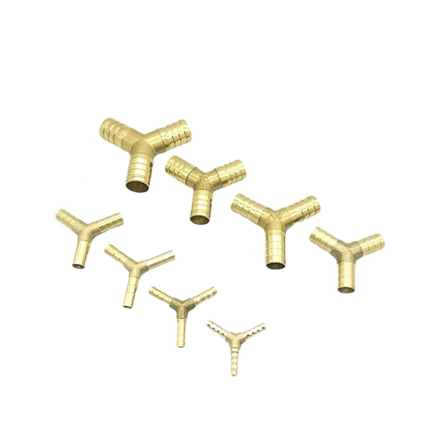 T X Y U Type Brass 4mm 6mm 8mm 10mm 12mm Splicer Pipe Fitting Hose Barb Copper Barbed Connector(3way -Y,12MM Barb_Other)
