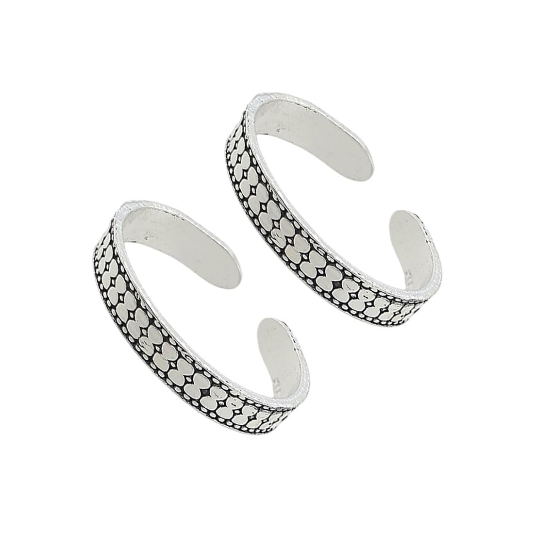 sahiba gems Pure Silver Designer Band Leg Fingers Toe Rings/Chandi Bichiya ~ Pack in 2 Pieces-picture-42