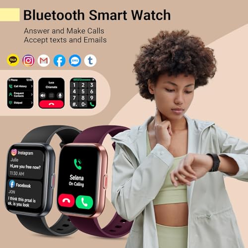 Smartwatch for Women, Compatible with Android & iPhone, 1.8'' Fitness Tracker Watch with Alexa, Call & Notification Aler - Additional View