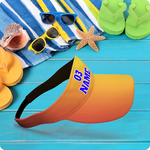 Image of Custom Visor Hat for Men Women Personalized Design Your Own Text Logo Adjustable Sport Baseball Cap