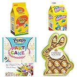 Easter Premium Gift Set / Ferrero Rocher Fine Hazelnut Milk Chocolate Easter Bunny Gift Box, 13 Count / REESE'S, PIECES Peanut Butter in a Crunchy Shell Eggs Candy, Easter, / WHOPPERS, Mini Robin Eggs Malted Milk Candy, Easter, 4 oz, Carton / PEEPS Party Cake Marshmallow Chicks, 10 count / Easter Gift Card is included_AB