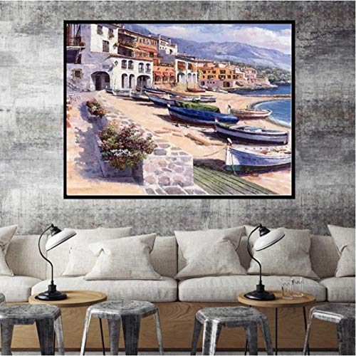 Peinture par numéro cadeau bricolage paysage de plage
