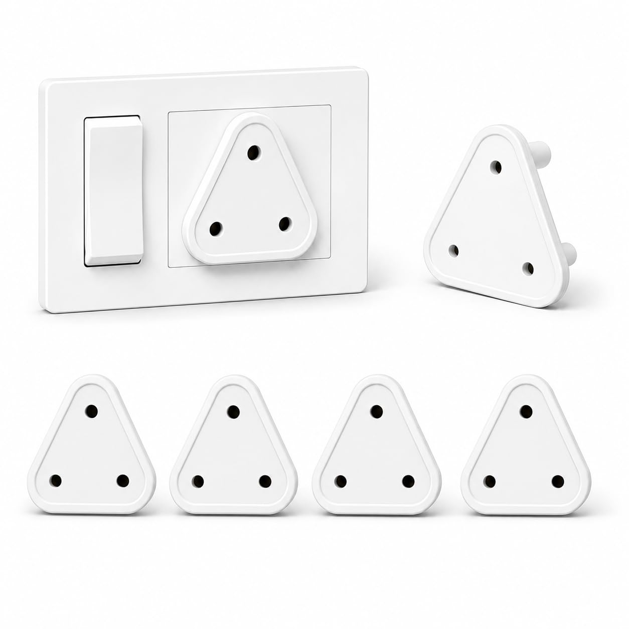 DALUCI Baby Socket Protector for Kids The Ultimate Baby Safety Products | Switch Board Cover Guards for Kids Protection | Wall Socket Cover is for Complete Kids Protection (Pack of 5, White)-picture-13