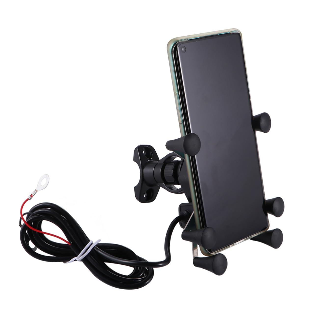 Hemobllo 2pezzi Supporto Per Smartphone Antifurto Per Manubrio Portatelefono Artigli Per Bici Design Nero Ricarica Inclusa