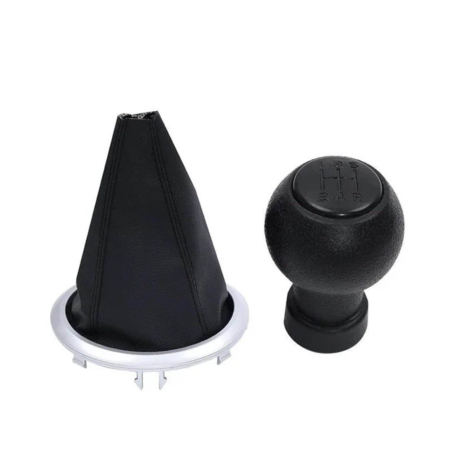 Dajmsuy Black Set For Suzuki For Swift For Sx4 For Alto Car Hand Speed Gear Shift Knob Gaitor Collar Case Car Gear Shift(Black Set)