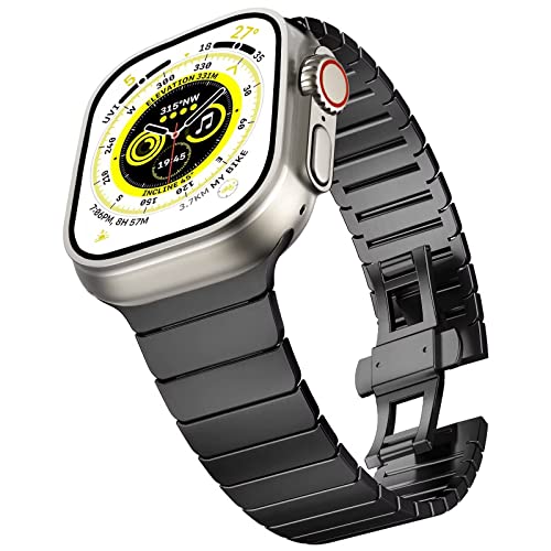 Dabeto Armband Kompatibel mit Apple Watch Apple Watch Band 42mm 44mm 45mm 49mm Apple Watch Ultra Armbander Titanium Meta...