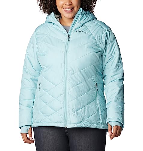 Image of Columbia Women's Omni-Heat Reflective Heavenly Hooded Hiking & Trekking Down Standard Length Jacket