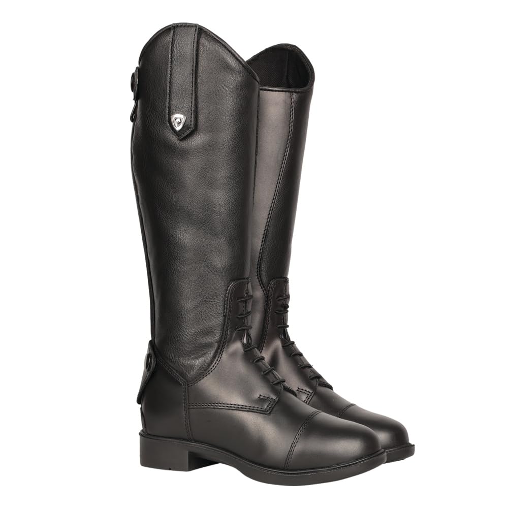 Hy - Kinder Reitstiefel Cascano, Leder (28 EU) (Schwarz)