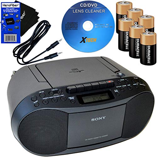 Sony Portable CD Player Boombox with AM/FM Radio & Cassette Tape Player +