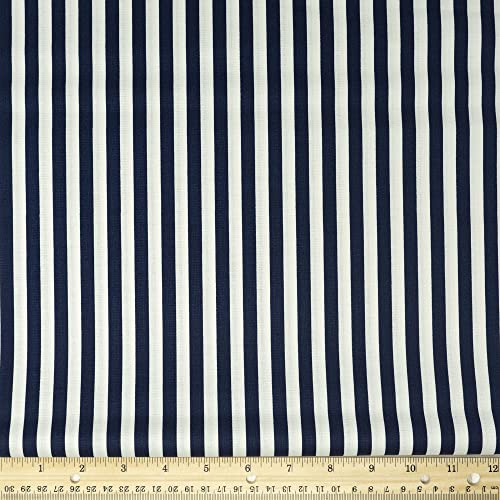 Premium 44-Inch Striped Cotton Fabric in Ink Color - Ideal for Quilting, Home Décor, and Creative Projects by The Yard