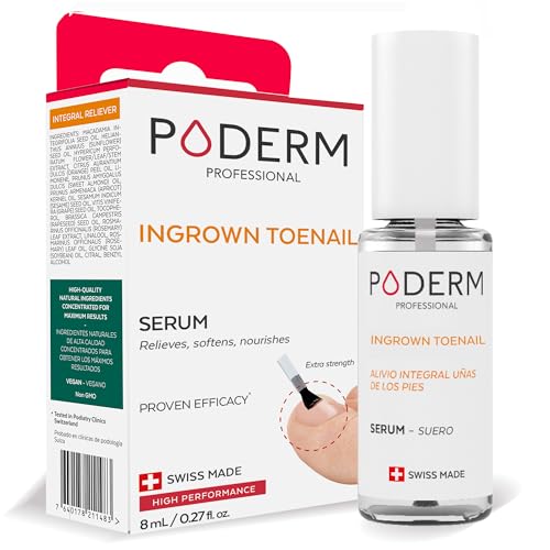 PODERM – 2 in 1 TOENAIL INTEGRAL RELIEVER – Soften Nail – Toe and Fingernail Pain Reliever – Emollient properties – 100% Natural Ingredients and Vegan – Quick & Easy – Swiss Made (INTEGRAL RELIEVER)