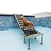 Adjustable 4-Leg Dog Pool Ramp - Quick Setup & Foldable Dog Ramp for Pool, 200lbs Capacity - Non-Slip Design for Enhanced Stability, Black