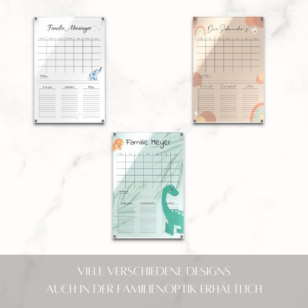 Personalisierter Kalender zum eintragen von wichtigen Terminen - bunt bedruckt - ideal für Familien - zum aufhängen in der Küche, dem Wohnzimmer etc. - ca. 40x60 cm