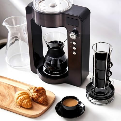 4x160ml Espresso Cups with Saucers and Metal Stand, Porcelain Cappuccino Cups, Stackable Expresso Coffee Cup, Stacking Mugs for Coffee Drinks, Latte, Americano, Tea and Cappuccino - Image 3