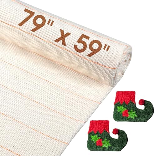 79" x 59" Large Tufting Cloth, Primary Tufting Cloth with Marked Lines