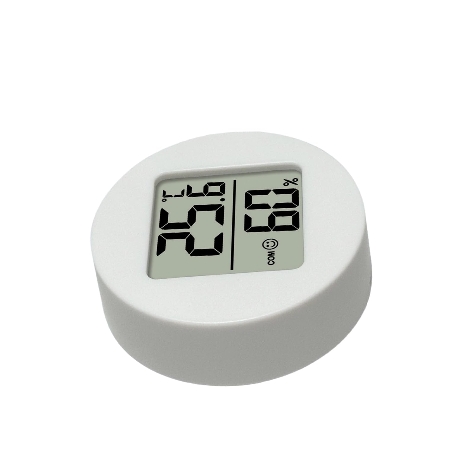 Cazstyk White Portable Small Hygrometer Thermometers With Base For Refrigerator Or Wall Mounting Temperature Humidity Gauge Desktop Fridge Thermometers Hygrometer
