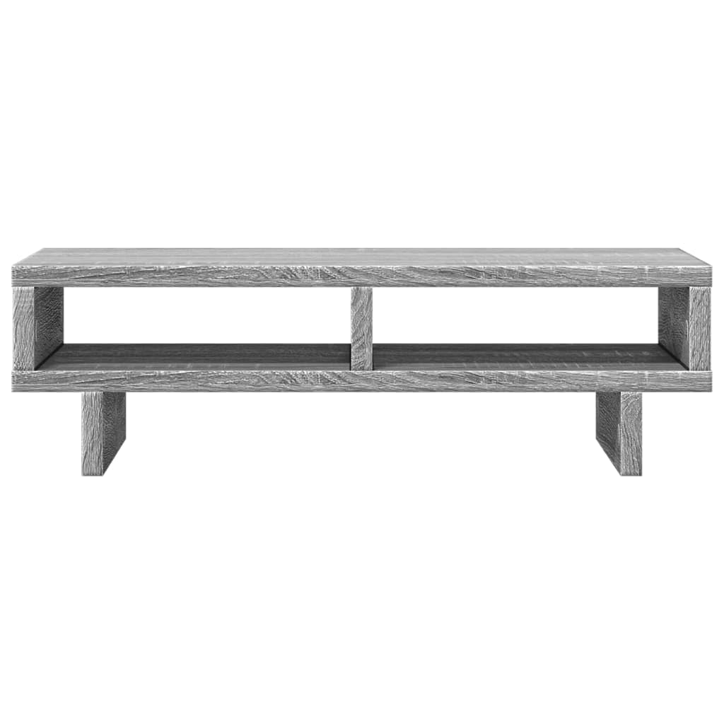 Supporto Per Monitor Con Due Cassetti – VidaXL, Grigio Cemento, 50x27x15 Cm, In Truciolato, Capacità 25 Kg, Per Doppio Monitor E Spazio Ufficio Organizzato