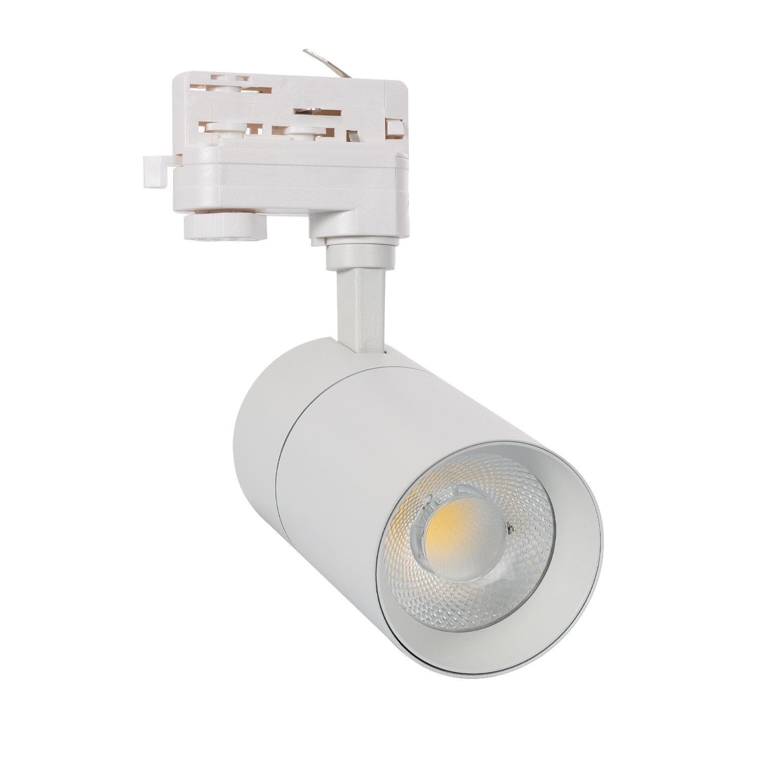 LEDKIA LIGHTING - Foco Carril LED Trifásico | 30W Regulable | 3000 lm | COB No Flicker | Orientable | Interior | Ángulo 36º | Blanco Neutro 4000K | Policarbonato | Aluminio