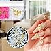 3D Flowers for Nails, 12 Colors Flower Nail Charms for Acrylic Nails with Nail Gems Nail Pearls Beads Pink White Cheery Blossom Nail Supplies Rhinestones for Women DIY Nail Decoration 12 Grids