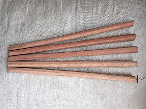 Image of Flattish Dowel Sticks(0.5 inch Height, 0.75 inch Width) for Macrame Wall Hanging Plant Hanger and Other Projects (8 Inches)