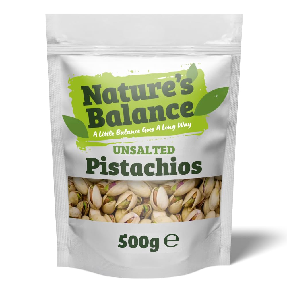 Natures Balance Whole Raw Unsalted Pistachios With No Added Salt 500g