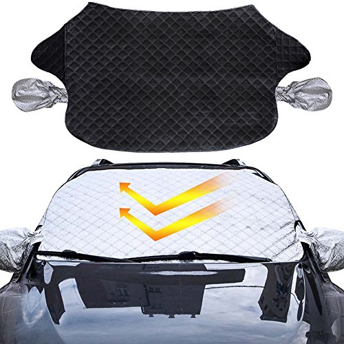 carsun Snow Cover for Car Windshield - Auto UV Protector Cover Shields Windshield Snow Shades for All Weather Car Front Window Cover (75x 39 inches)