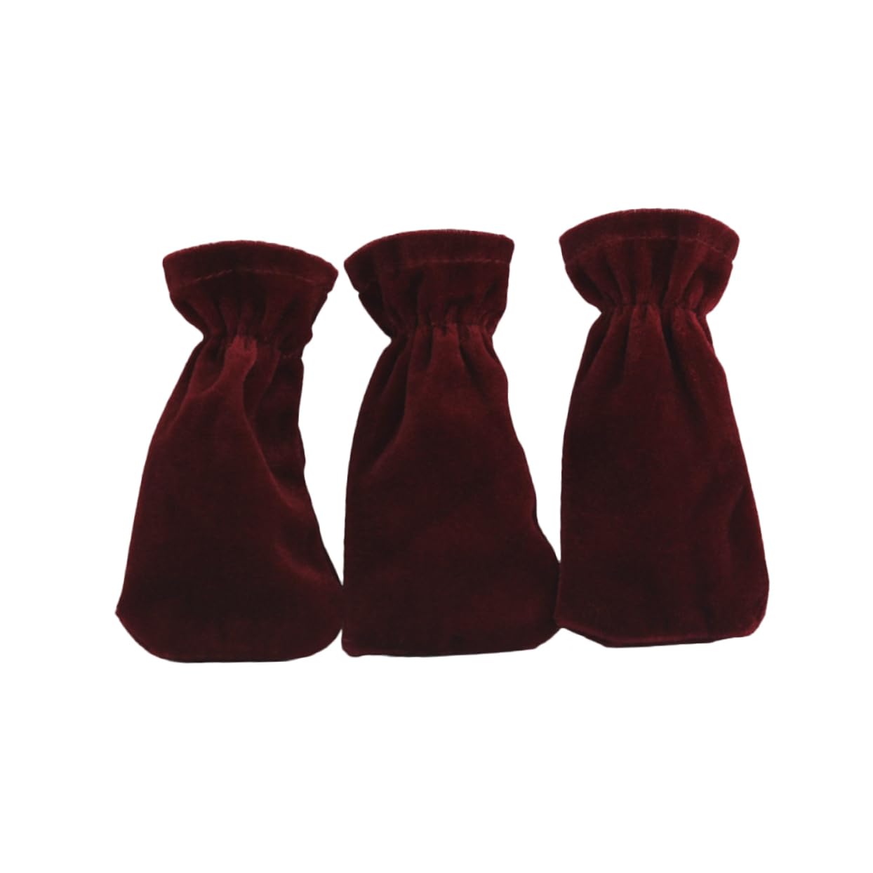 Sosoport 3Pcs Plush Fabric Piano Pedal Covers Red Protective Sleeve for Sustain Pedals Elegant Dirt Resistant Piano Accessories Fits Standard Pedals