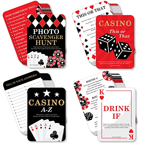 Big Dot of Happiness Las Vegas Casino Party Games Bundle