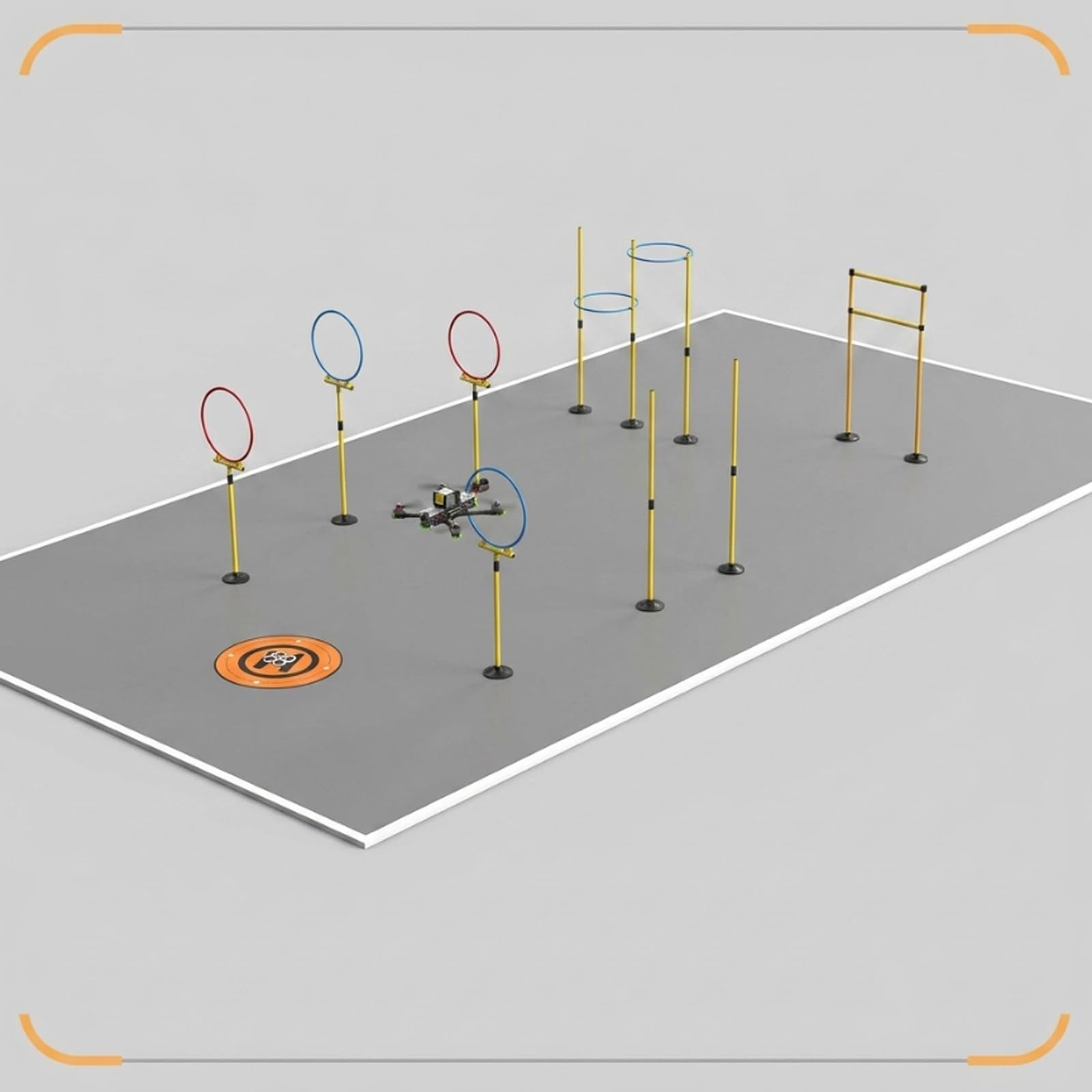 Kit Circuito de Obstáculos para Drone FPV, Equipo de Entrenamiento y Carrera de Drones, Pista DIY Portátil para Interior Exterior Escuela Jardín