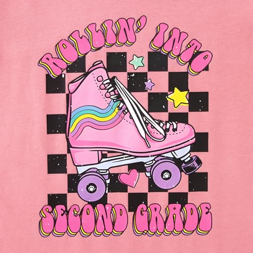 Image of First Day of School Outfit for Girl Rollin Into First Second Third Grade Shirt 1st 2nd 3rd Back to School T-Shirt Top