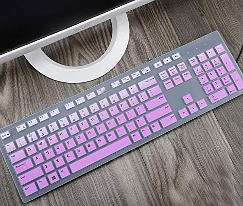 Keyboard Protector Skin Cover Compatible with Dell Desktop KM636 KB216 Keyboard, Dell Optiplex
