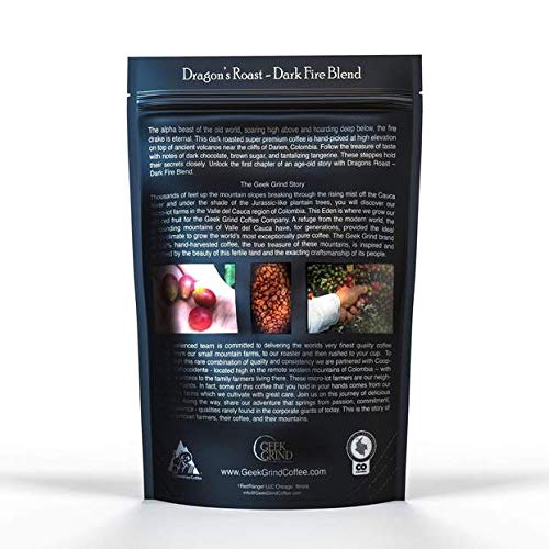 Geek Grind Dragon's Roast Café en Grano - Bolsa 12 oz miniatura 5