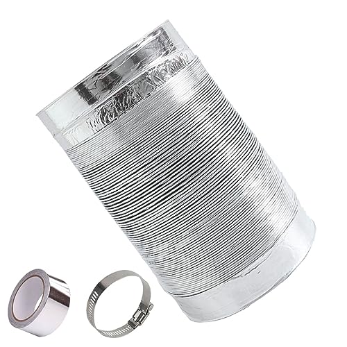 Tuyau Ventilation Tuyau D'évacuation d'air Flexible Ø 80/100/110/120/150/160/170/180/200mm pour Climatisation, Sèche-Linge, Hotte Aspirante, Ventilateur...