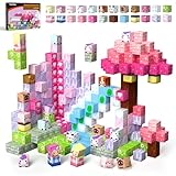 GobiDex Magnetic Blocks Kid Building Toys for 3+ Years Old Girls, STEM Sensory Gifts for Princess, Kids Magnets Build MagWonder World Game for Toddler