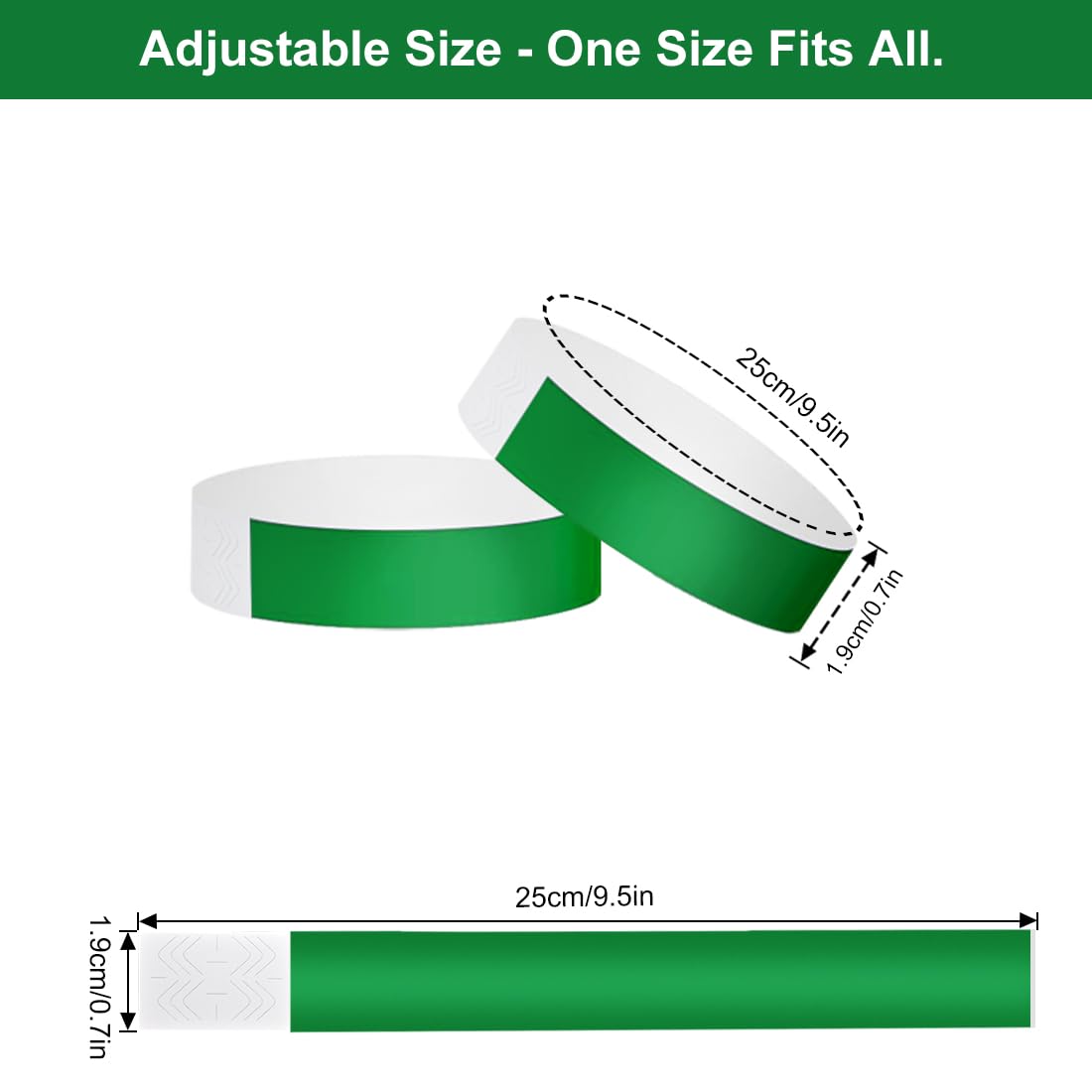 LICQIC 200 Pcs Blue Event Wristbands, Party Wristbands, Waterproof Wristbands Suitable for Event Parties Concerts Water Parks - Image 2