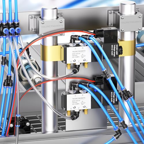 TAILONZ PNEUMATIC 1/2 Inch od Push to Connect Fittings Pneumatic Fittings kit 10 Spliters+10 Elbows+10 tee+10 Straight (40 pcs) by TAILONZ PNEUMATIC - Image 4