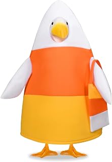 Halloween Candy Corn Goose Outfits Fall Porch Goose Outfit Clothes for 23" High Cement or Plastic Goose Autumn Outdoor Yard Lawn Garden Goose Decor