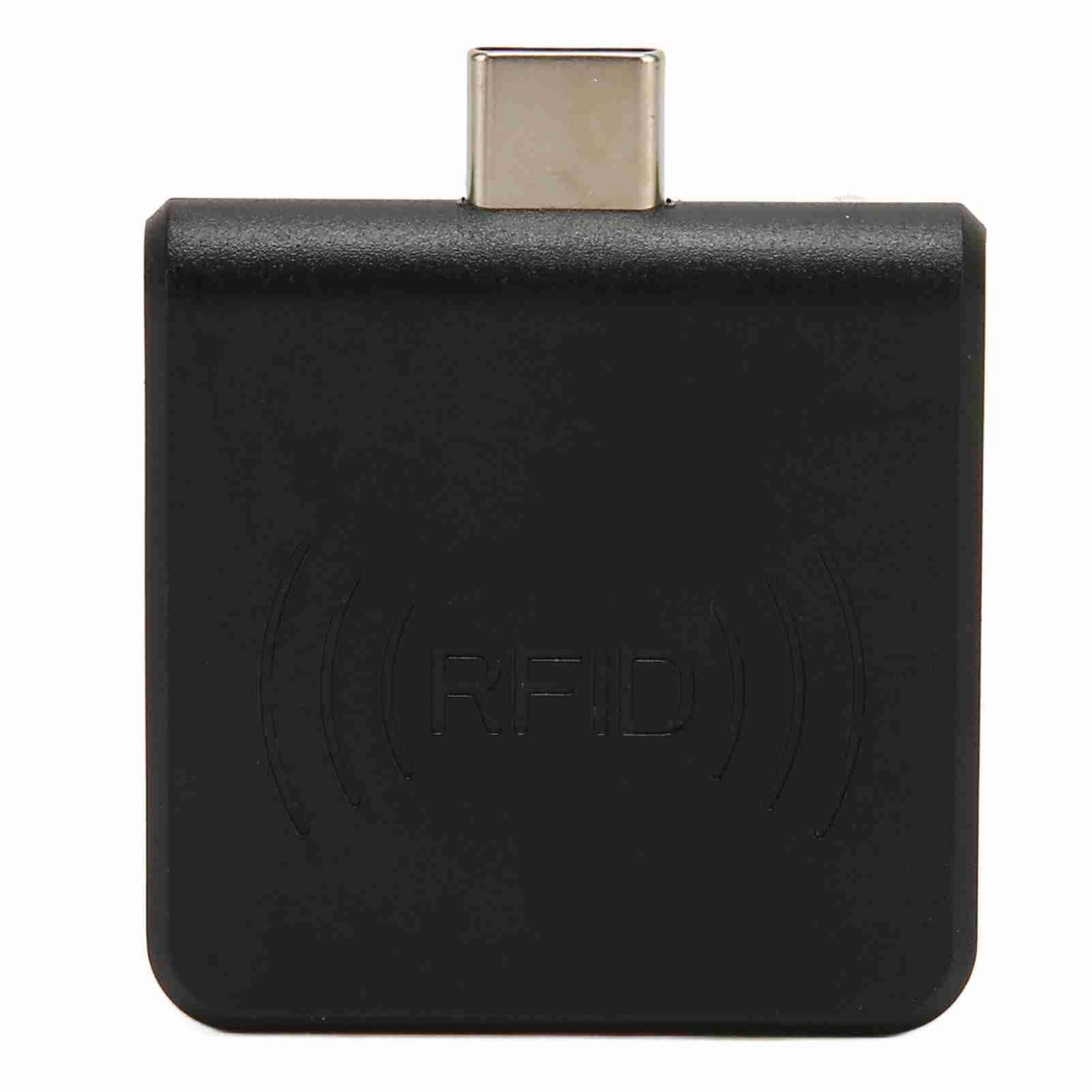 Dpofirs Lector de Tarjetas Inteligentes para EM4100, Lector de Tarjetas de Teléfono Móvil RFID ID de 125 KHz con Tipo C, Compatible con para para para para