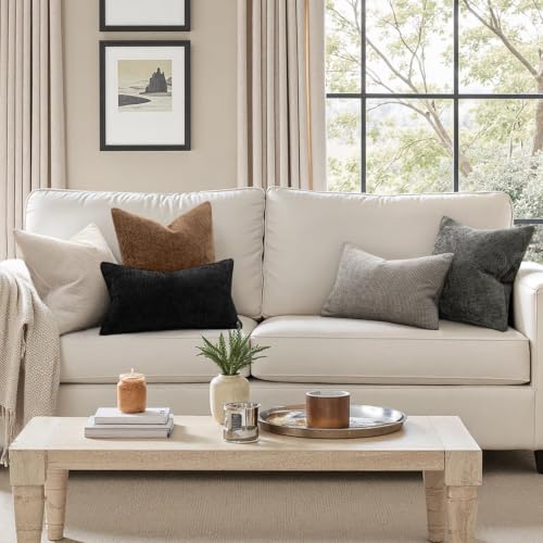 Image of MIULEE Decorative Couch Throw Pillow Covers 22x22 in Golden Brown 2 Pack